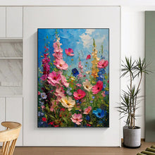 Load image into Gallery viewer, “Impasto Wildflower Field” - Textured Landscape Art on Canvas DKH1594
