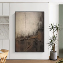 Load image into Gallery viewer, “Concrete Tales” – Textured gray, brown with cracked surfaces DTP355