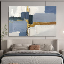 Load image into Gallery viewer, Gold Accent Abstract - Sophisticated Living Room Art LargeART1562