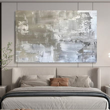 Load image into Gallery viewer, Monochromatic Silver Textured Abstract Abstract acrylic painting DLZ104