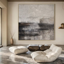 Load image into Gallery viewer, Grey - Black Mood Abstract Acrylic Art, Perfect for Cinema Room & Library Walls LargeART0982
