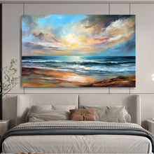 Load image into Gallery viewer, Seaside Sunset - Coastal Living Room Art LargeART1594