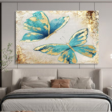 Load image into Gallery viewer, Abstract Butterfly Painting on Canvas - “Gilded Wings” DKH734