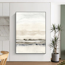 Load image into Gallery viewer, Gray - White Abstract Watercolor Art, Perfect for Serene Bedroom & Calming Bathroom LargeART2054