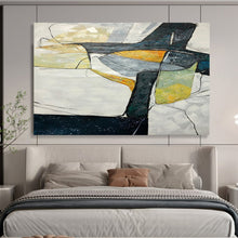 Load image into Gallery viewer, Geometric Abstract in Neutral and Colorful Tones Abstract acrylic painting DLZ038