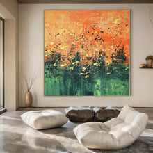 Load image into Gallery viewer, Splattered Autumn Abstract Art for Rustic Cabin & Nature - inspired Café LargeART0926