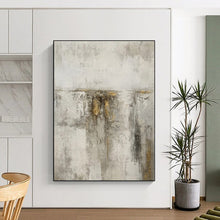 Load image into Gallery viewer, Massive Gray Textured Abstract with Gold Acrylic for Industrial - Chic Loft & Luxury Hotel Suite LargeART0356