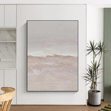Load image into Gallery viewer, Textured Beach Shoreline Acrylic Art - Great for Coastal - inspired Bathroom & Relaxing Reading Nook LargeART0666