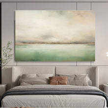 Load image into Gallery viewer, Soft Green - Blue Abstract Seascape for Minimalist Bathroom & Relaxing Yoga Room DKH159