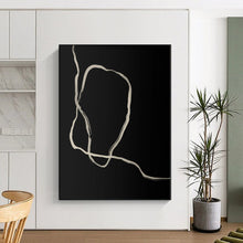 Load image into Gallery viewer, Massive Black and White Curved Lines Acrylic for Modern Art Studio & Zen - Inspired Meditation Room LargeART0336