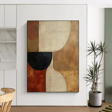Load image into Gallery viewer, Neutral - Toned Geometric Abstract - Great for Mid - Century Living Room & Office Lounge LargeART2365