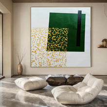 Load image into Gallery viewer, Green Gold Abstract Painting, Great for Luxury Living Room & Stylish Boutique LargeART1328