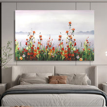 Load image into Gallery viewer, Wildflower Serenity: Pastel - Toned Nature Abstract Large - Scale Hand - painted Abstract Acrylic Art DLZ189
