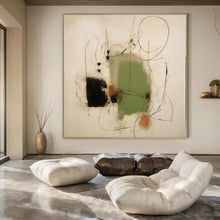 Load image into Gallery viewer, Minimalist Line & Color Abstract Canvas Painting, Suited for Modern Home Office & Art - Inspired Meditation Room LargeART1283
