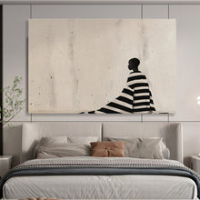 Load image into Gallery viewer, Dramatic Silhouette Abstract Painting for Modern Hallway & Thoughtful Study DKH228