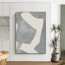 Load image into Gallery viewer, Large - Format Gray - White Geometric Art for Modern Office & Minimalist Home LargeART0436