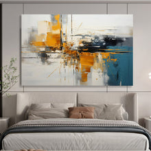 Load image into Gallery viewer, Hand - painted Large - Scale Modern Abstract Cityscape Acrylic Art for Urban - Inspired Lofts LargeART1753