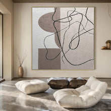 Load image into Gallery viewer, Minimalist Line and Shape Art, Great for Scandinavian Office & Modern Hallway LargeART1087