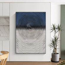 Load image into Gallery viewer, Large - Scale Black - White Circular Textured Acrylic Art for Modern Office & Art Gallery LargeART0424