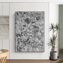 Load image into Gallery viewer, Large - Scale Gray - Scale Drip Art for Industrial Loft & Black - Tie Event Space LargeART0478