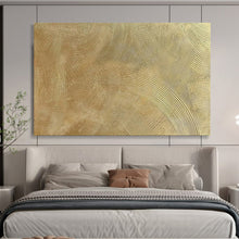 Load image into Gallery viewer, Golden Textured Abstract - Luxurious Living Room Art LargeART1523