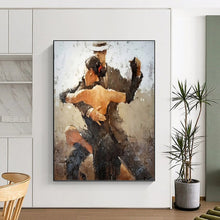 Load image into Gallery viewer, “Tango Dancers in Earth Tones” - Impressionistic Dance Art on Canvas DKH1636
