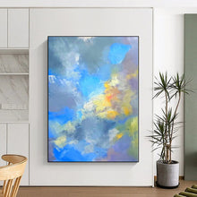 Load image into Gallery viewer, Large - Scale Hand - painted Colorful Cloud - Like Abstraction Acrylic Art for Bright - Themed Sunrooms LargeART0223