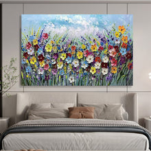 Load image into Gallery viewer, Hand - painted Large - scale Colorful Flower Field Acrylic Art for Cheerful Living Rooms LargeART1795