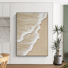 Load image into Gallery viewer, Textured Beach Wave Acrylic Art - Ideal for Coastal - inspired Living Room & Relaxed Beach House LargeART0662