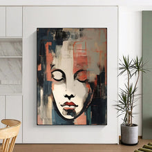 Load image into Gallery viewer, Abstract Painting Modern Female Face Art for Lounge & Studio Decor LargeART2158