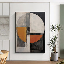 Load image into Gallery viewer, Large - Format Hand - painted Circular Geometric Abstraction Acrylic Art for Contemporary - Style Studies LargeART0247