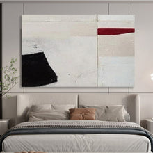 Load image into Gallery viewer, Minimalist Black, White, and Red Abstract Abstract acrylic painting DLZ110