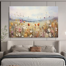 Load image into Gallery viewer, Hand - painted Wildflower Meadow Landscape Acrylic Art for Bohemian - Style Sunrooms LargeART1699