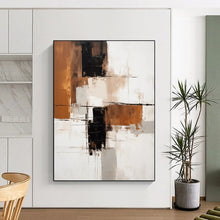 Load image into Gallery viewer, “Warm Toned Geometric Abstraction” – Cozy Abstract with Earthy Color Blocks DTP129