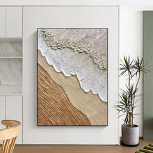 Load image into Gallery viewer, Custom Large Neutral - Toned Textured Layers – Perfect for Rustic - Modern Dining Room & Timeless Art Gallery LargeART0721