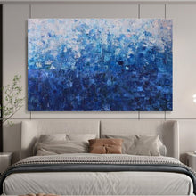 Load image into Gallery viewer, Blue Gradient Abstract Landscape Painting on Canvas - “Blue Haze” DKH660