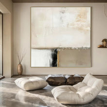 Load image into Gallery viewer, White, Black & Gold Abstract Art, Suited for Contemporary Hallway & Art - Lover’s Study LargeART1476