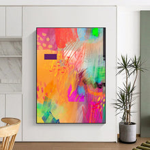 Load image into Gallery viewer, Vivid Color Explosion Abstract Art, Perfect for Modern Playroom & Trendy Café LargeART2004