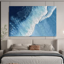 Load image into Gallery viewer, “Aerial Ocean Waves” - Realistic - Inspired Abstract Acrylic, Suits Coastal Living Room and Nautical Gallery DLZ256