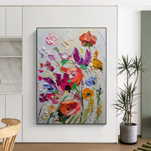 Load image into Gallery viewer, Bold Floral Impasto – Textured Oil Flower Bouquet DTP265