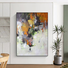 Load image into Gallery viewer, “Autumn - Toned Abstract Landscape” Abstract Painting on Canvas, Nature - Inspired Dining Decor DKH1021