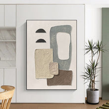 Load image into Gallery viewer, Neutral Textured Abstract Art – Perfect for Scandinavian - Style Nursery & Calm Office Breakroom LargeART0679