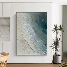 Load image into Gallery viewer, Hand - painted Large - scale Layered Blue - Gray Abstract Acrylic Art for Modern Hallways LargeART0084