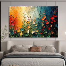 Load image into Gallery viewer, Colorful Flower Field Abstract Painting on Canvas - “Sunset Garden” DKH687