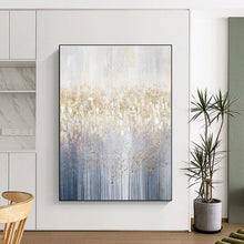 Load image into Gallery viewer, Silver and Gold Forest Abstract Acrylic Art - Ideal for Elegant Hotel Lobby & Glamorous Bedroom LargeART0592