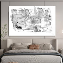 Load image into Gallery viewer, Hand - painted Massive Black and White Abstract Strokes Acrylic Art for Modern Home Offices LargeART1788