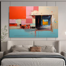 Load image into Gallery viewer, Abstract Interior with Geometric Shapes Painting on Canvas - “Modern Spaces” DKH640