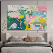 Load image into Gallery viewer, Hand - painted Whimsical Colorful Abstract Acrylic Art for Playful Kids' Playrooms LargeART1683