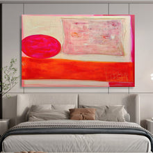 Load image into Gallery viewer, Bold Pink & Orange Abstract Art for Modern Dining Room & Trendy Café DKH073