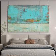 Load image into Gallery viewer, Turquoise & Rust Abstract - Vibrant Living Room Art LargeART1583
